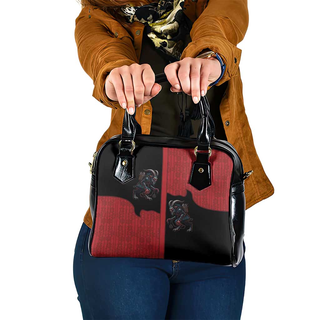 Western Yoke Shoulder Handbag Krampus Christmas Horror Style - Shopicos