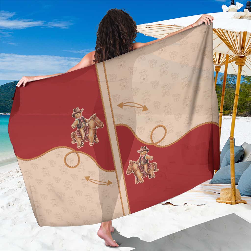 Western Yoke Sarong Gingerbread Howdy Christmas - Shopicos