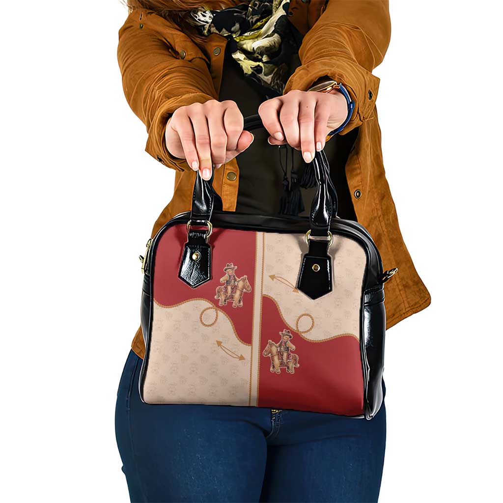 Western Yoke Shoulder Handbag Gingerbread Howdy Christmas - Shopicos
