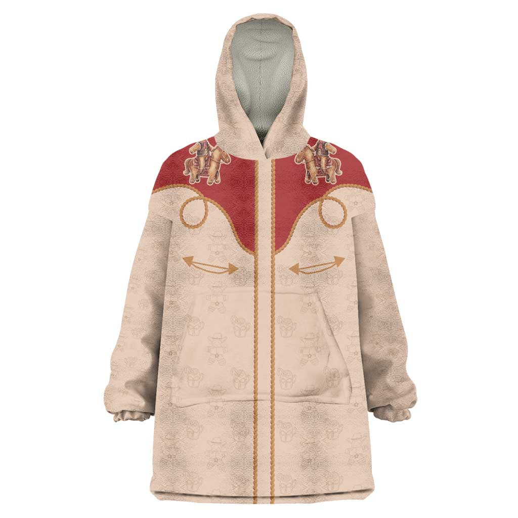 Western Yoke Wearable Blanket Hoodie Gingerbread Howdy Christmas - Shopicos