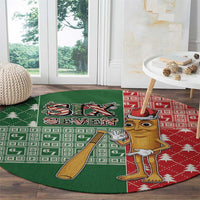 Six Seven Christmas Round Carpet Funny Tung Tung Tung Sahur - Shopicos