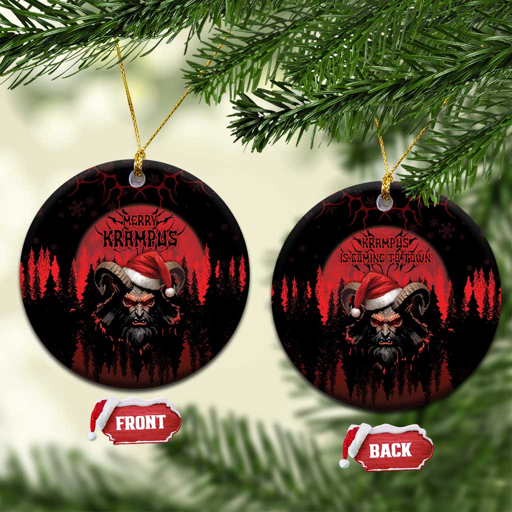 Merry Krampus Ceramic Ornament Dark Grunge Christmas - Shopicos