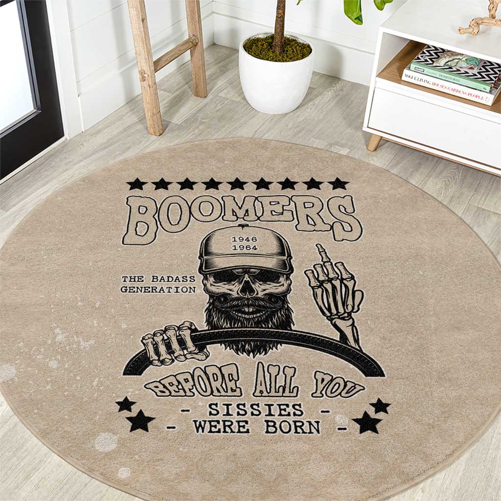 Baby Boomers Round Carpet The Badass Generation Retro Style - Shopicos