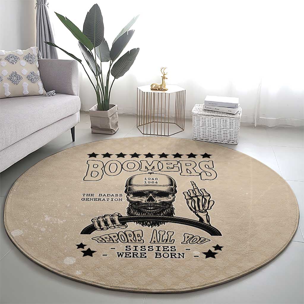 Baby Boomers Round Carpet The Badass Generation Retro Style - Shopicos
