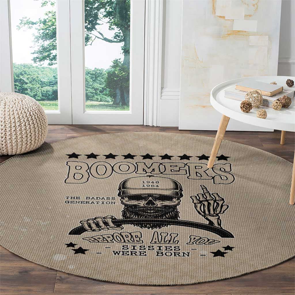 Baby Boomers Round Carpet The Badass Generation Retro Style - Shopicos