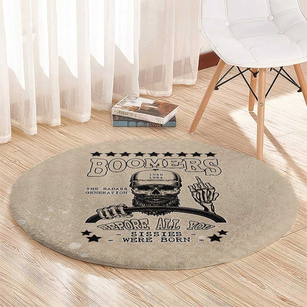 Baby Boomers Round Carpet The Badass Generation Retro Style - Shopicos