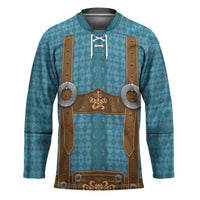 Oktoberfest Hockey Jersey Lederhosen Retro Style - Shopicos