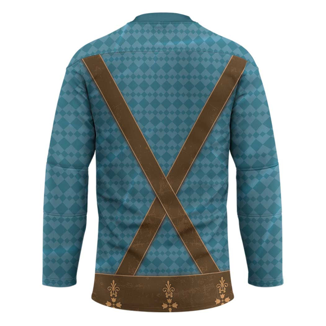 Oktoberfest Hockey Jersey Lederhosen Retro Style - Shopicos