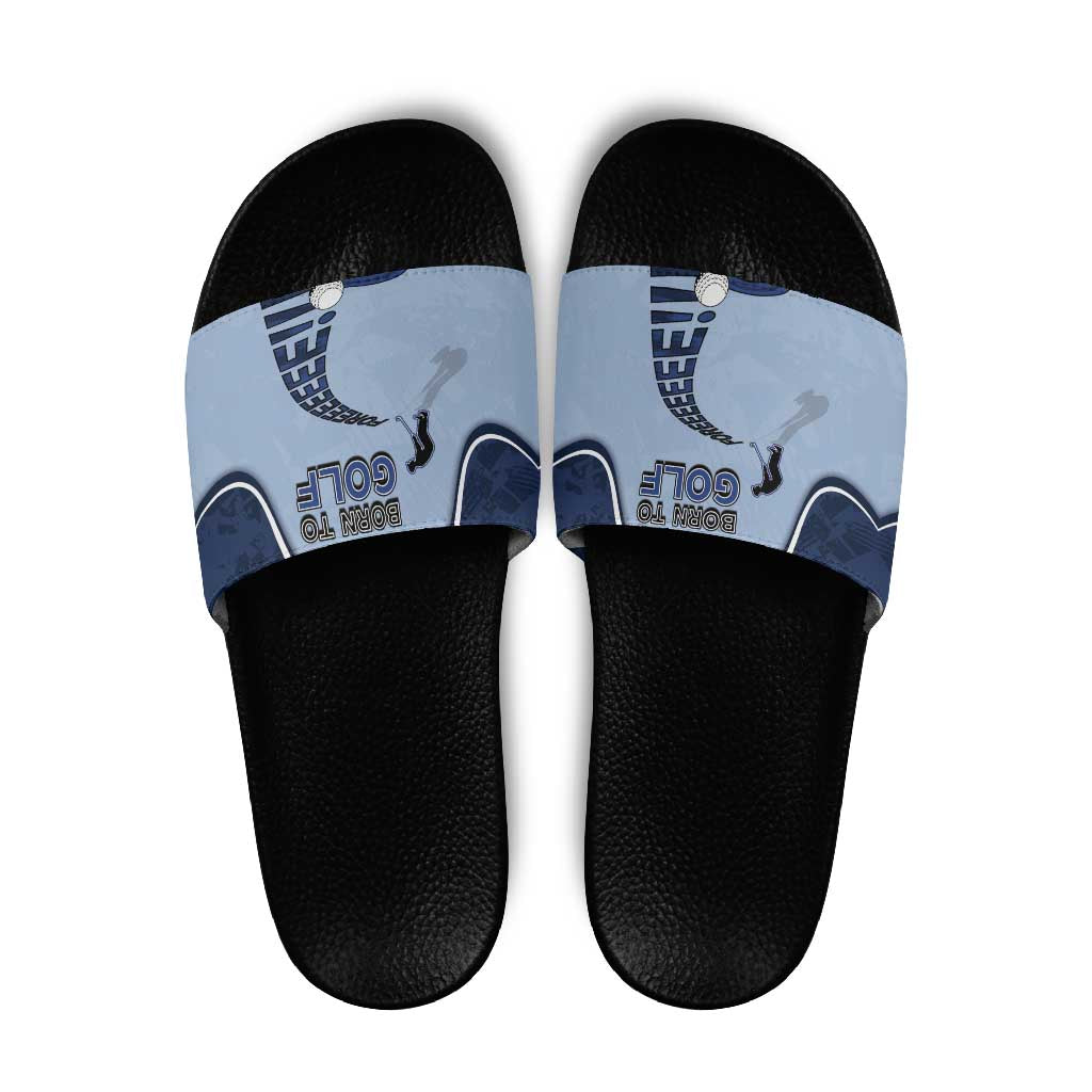 Golf Slide Sandals Sporty Style Navy - Shopicos
