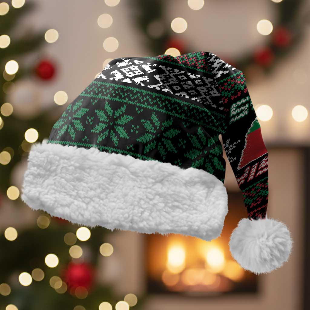 Belarus Christmas Santa Hat Flag With Belarusian Patterns - Shopicos