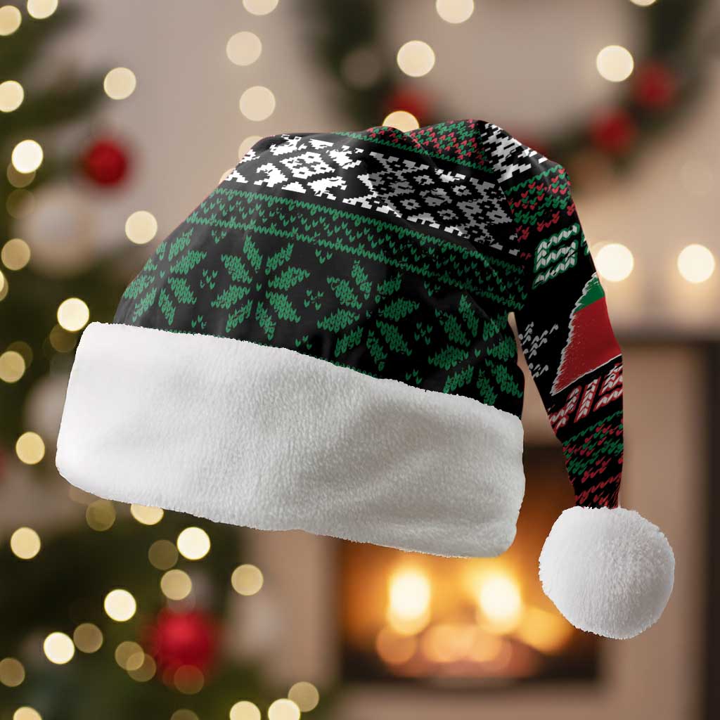 Belarus Christmas Santa Hat Flag With Belarusian Patterns - Shopicos