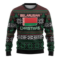 Belarus Christmas Ugly Christmas Sweater Flag With Belarusian Patterns - Shopicos