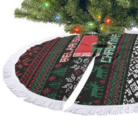 Belarus Christmas Tree Skirt Flag With Belarusian Patterns - Shopicos