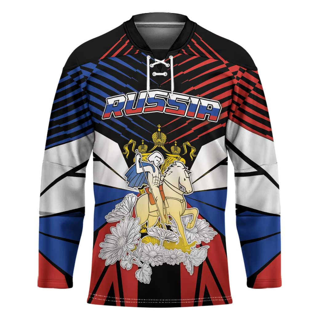 Personalized Russia Hockey Jersey Symbol Saint George Slaying The Dragon - Shopicos