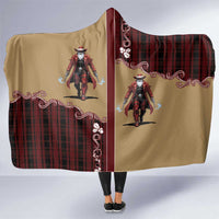Western Yoke Hooded Blanket Black Santa Cowboy Retro Style - Shopicos