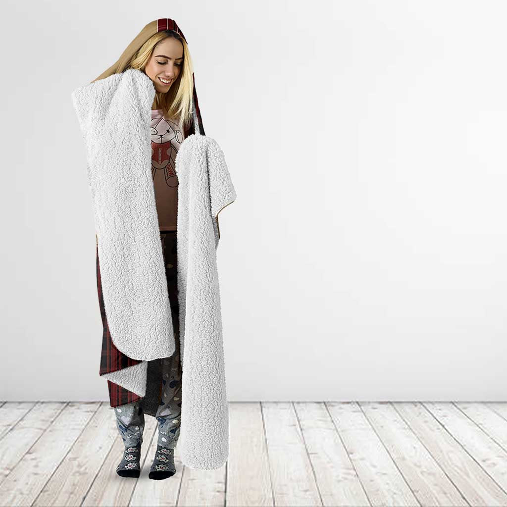 Western Yoke Hooded Blanket Black Santa Cowboy Retro Style - Shopicos