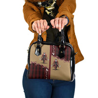 Western Yoke Shoulder Handbag Black Santa Cowboy Retro Style - Shopicos