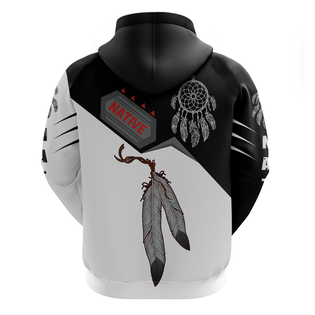 Premium Native American Feather All Over Printed Hoodie - Shopicos