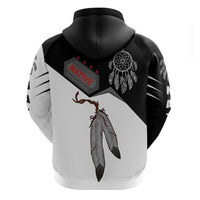 Premium Native American Feather All Over Printed Hoodie - Shopicos