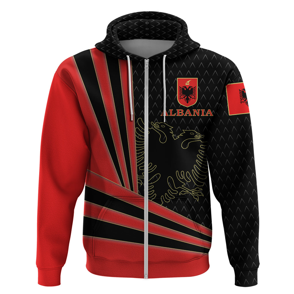 Albania Zip Up Hoodie Albania Flag - Shopicos