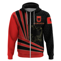 Albania Zip Up Hoodie Albania Flag - Shopicos
