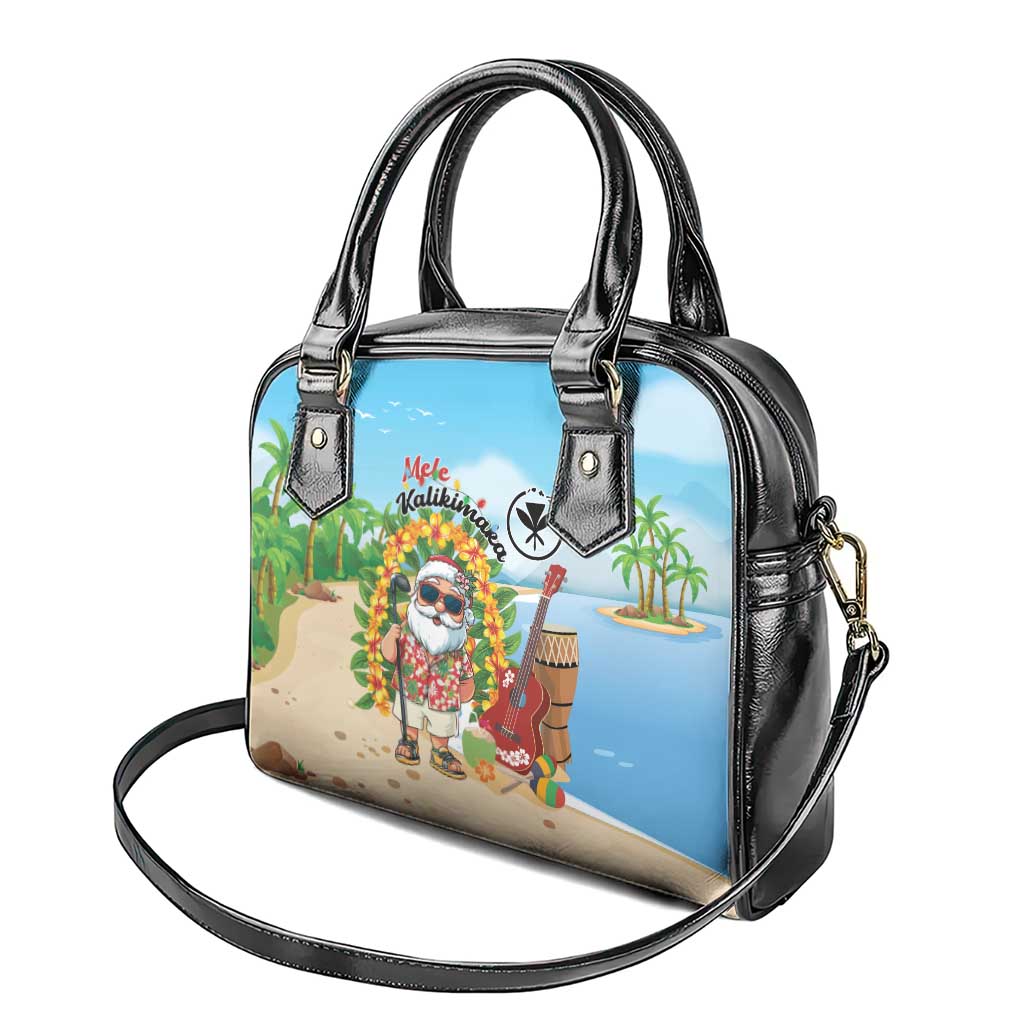 Hawaii Golf Christmas Shoulder Handbag Mele Kalikimaka Funny Golfer Santa - Shopicos