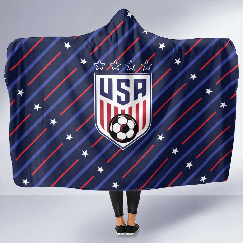 Soccer USA 2026 Hooded Blanket Stronger Together We Are One Nation - Shopicos