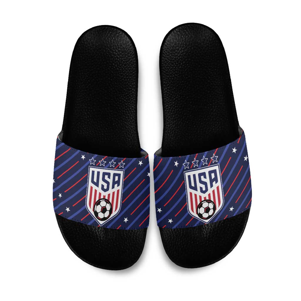 Soccer USA 2026 Slide Sandals Stronger Together We Are One Nation - Shopicos