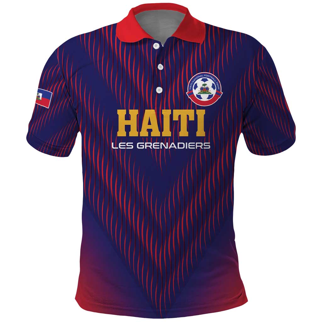 Custom Haiti Football Polo Shirt Come On Les Grenadiers