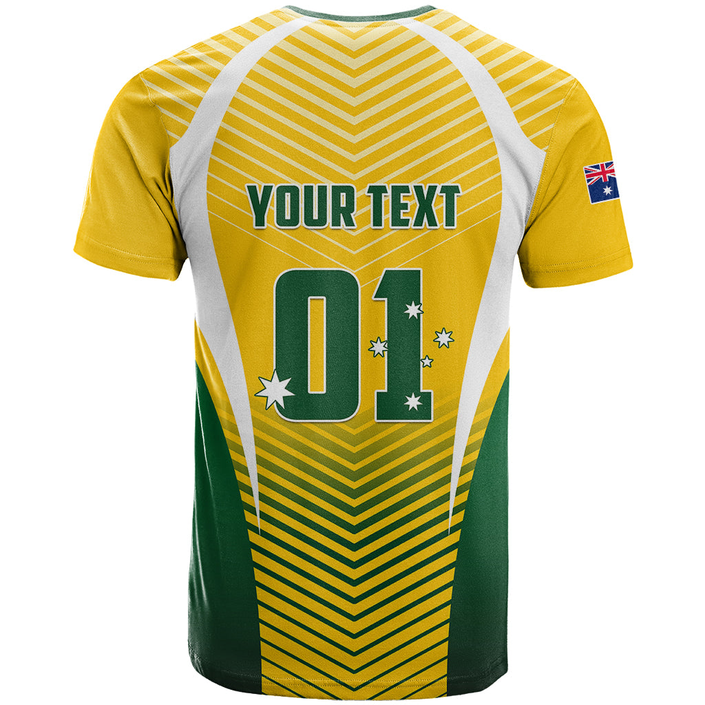 Personalised Australia Soccer T Shirt Matildas Sporty Yellow Version - Shopicos