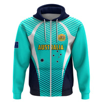 Australia Soccer Hoodie Matildas Sporty Turquoise Version - Shopicos