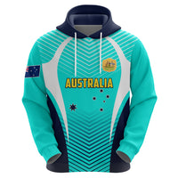 Australia Soccer Hoodie Matildas Sporty Turquoise Version - Shopicos
