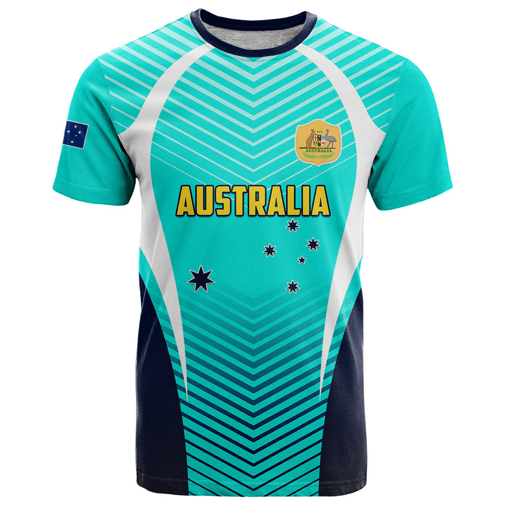 Australia Soccer T Shirt Matildas Sporty Turquoise Version - Shopicos