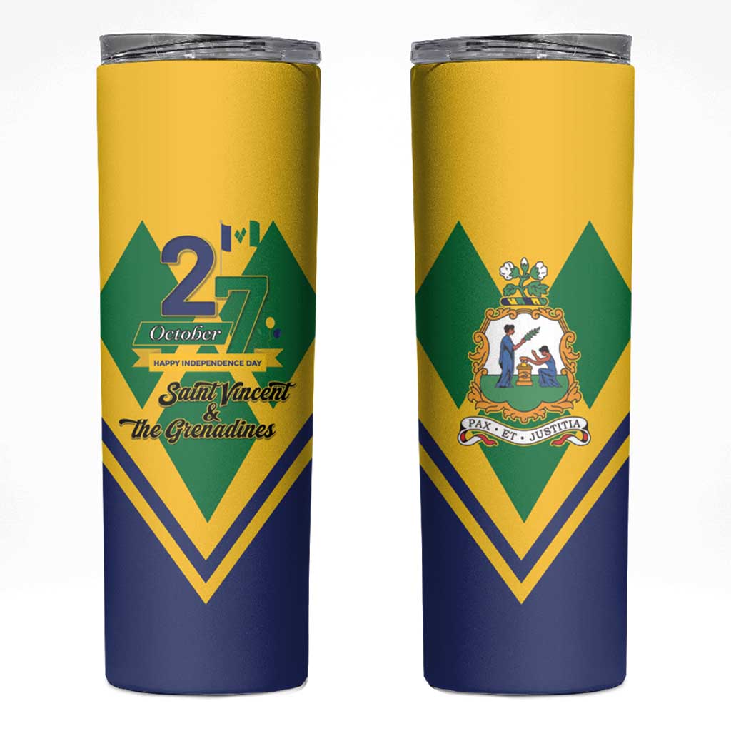 Saint Vincent and the Grenadines Independence Day Skinny Tumbler Simple Style - Shopicos