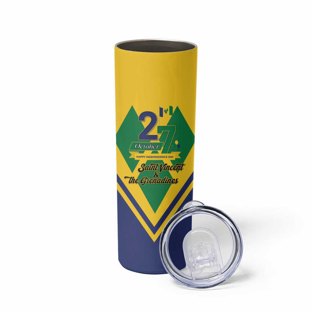 Saint Vincent and the Grenadines Independence Day Skinny Tumbler Simple Style - Shopicos