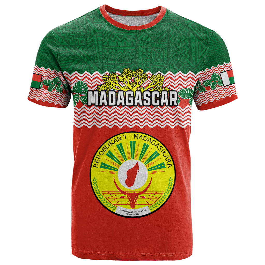 Personalised Madagascar T Shirt Madagasikara Seal Baobab African Pattern - Shopicos