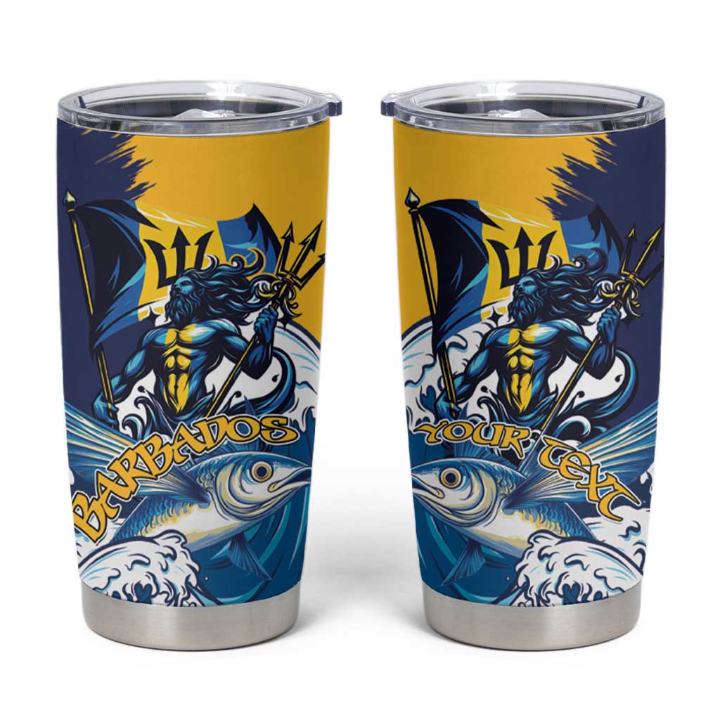 Personalized Barbados God Of The Sea Tumbler Cup Bajan Flying Fish Special Version - Shopicos