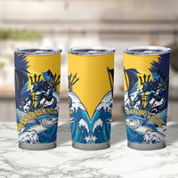 Personalized Barbados God Of The Sea Tumbler Cup Bajan Flying Fish Special Version - Shopicos