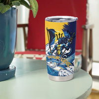 Personalized Barbados God Of The Sea Tumbler Cup Bajan Flying Fish Special Version - Shopicos