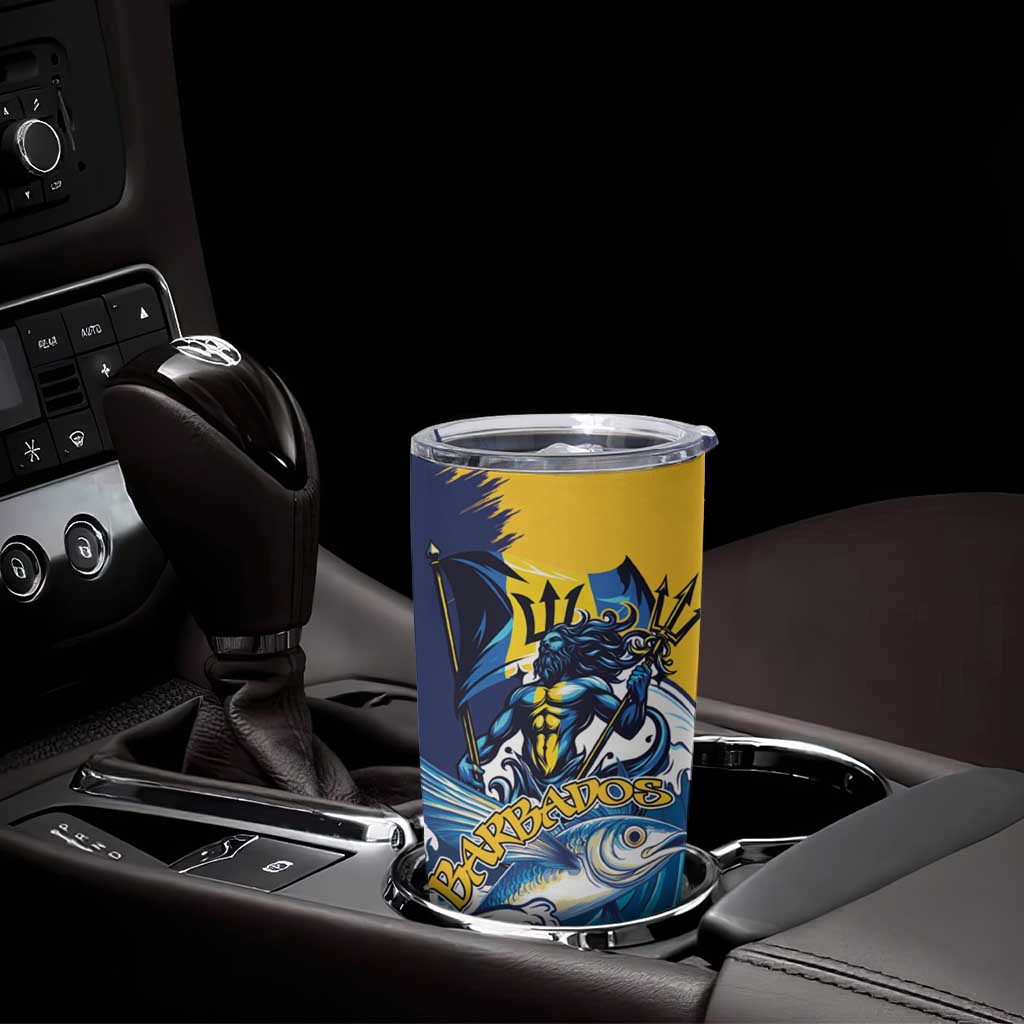 Personalized Barbados God Of The Sea Tumbler Cup Bajan Flying Fish Special Version - Shopicos