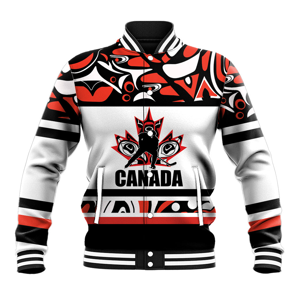 Canada Hockey 2024 Baseball Jacket Haida Maple Leaf - Shopicos