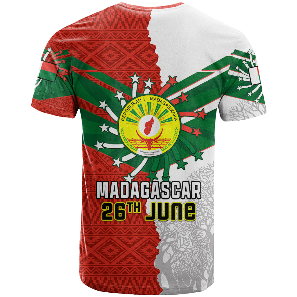 26 June Madagascar Independence Day T Shirt Baobab Mix African Pattern - Shopicos