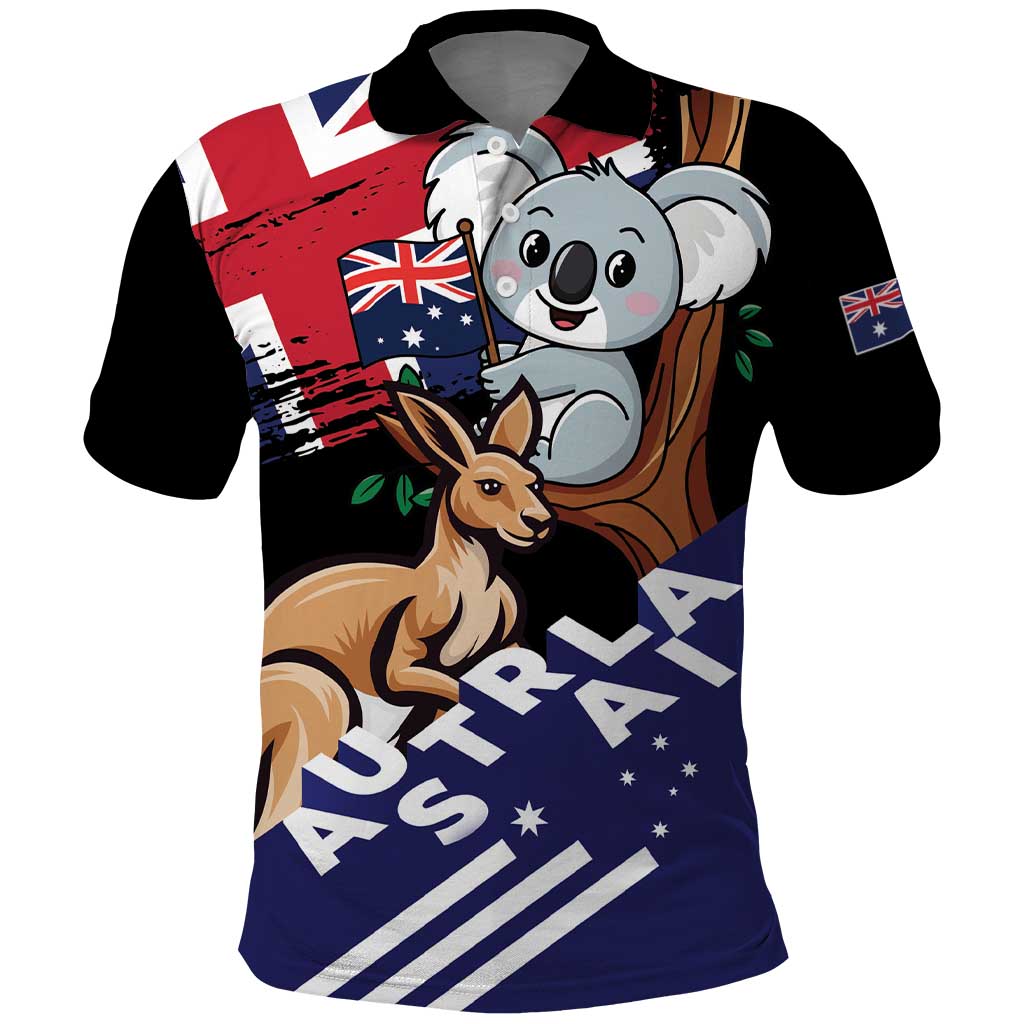 Personalised Australia Kangaroo Koala Together Polo Shirt Special Edition