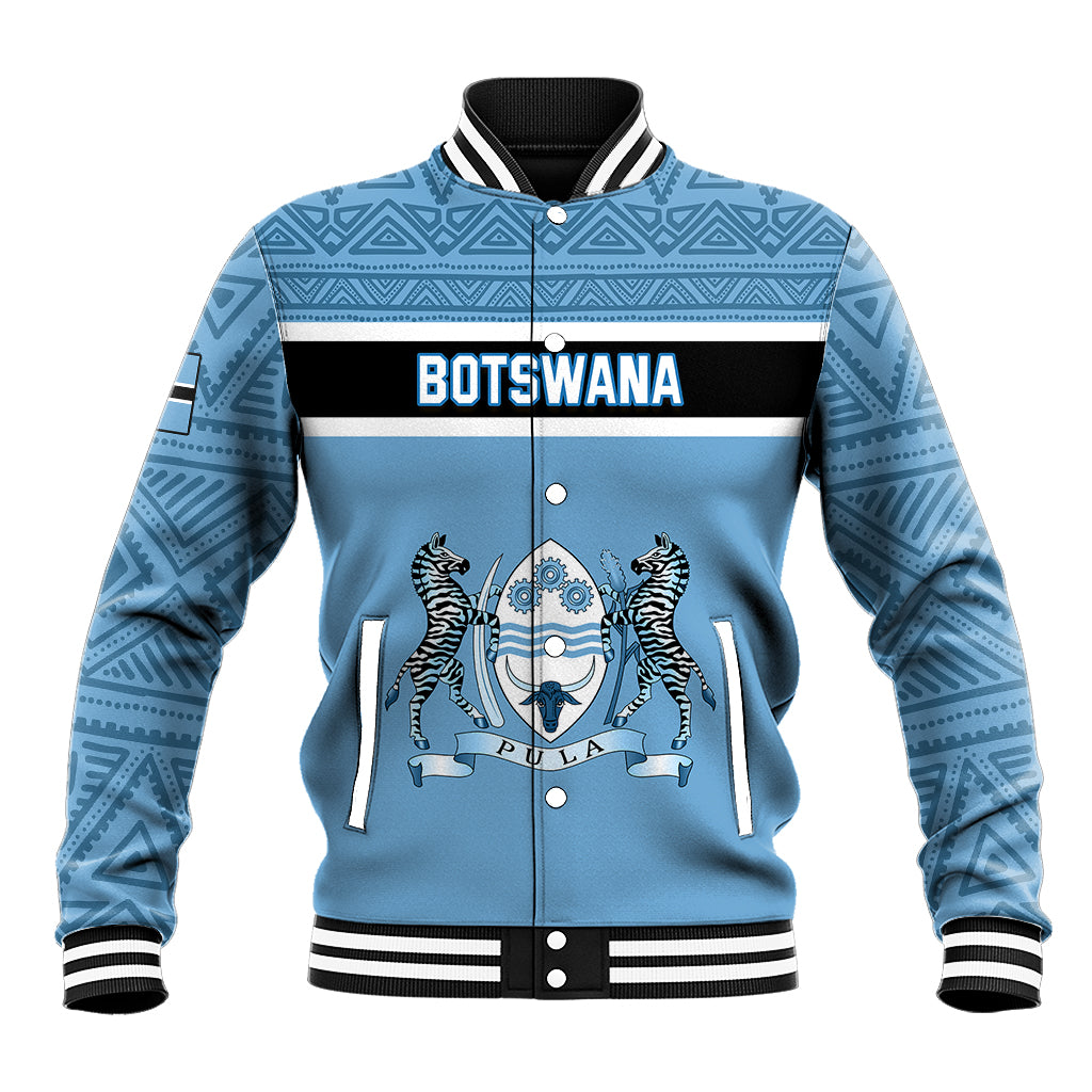 Botswana Baseball Jacket Tswana Pula African Pattern - Shopicos