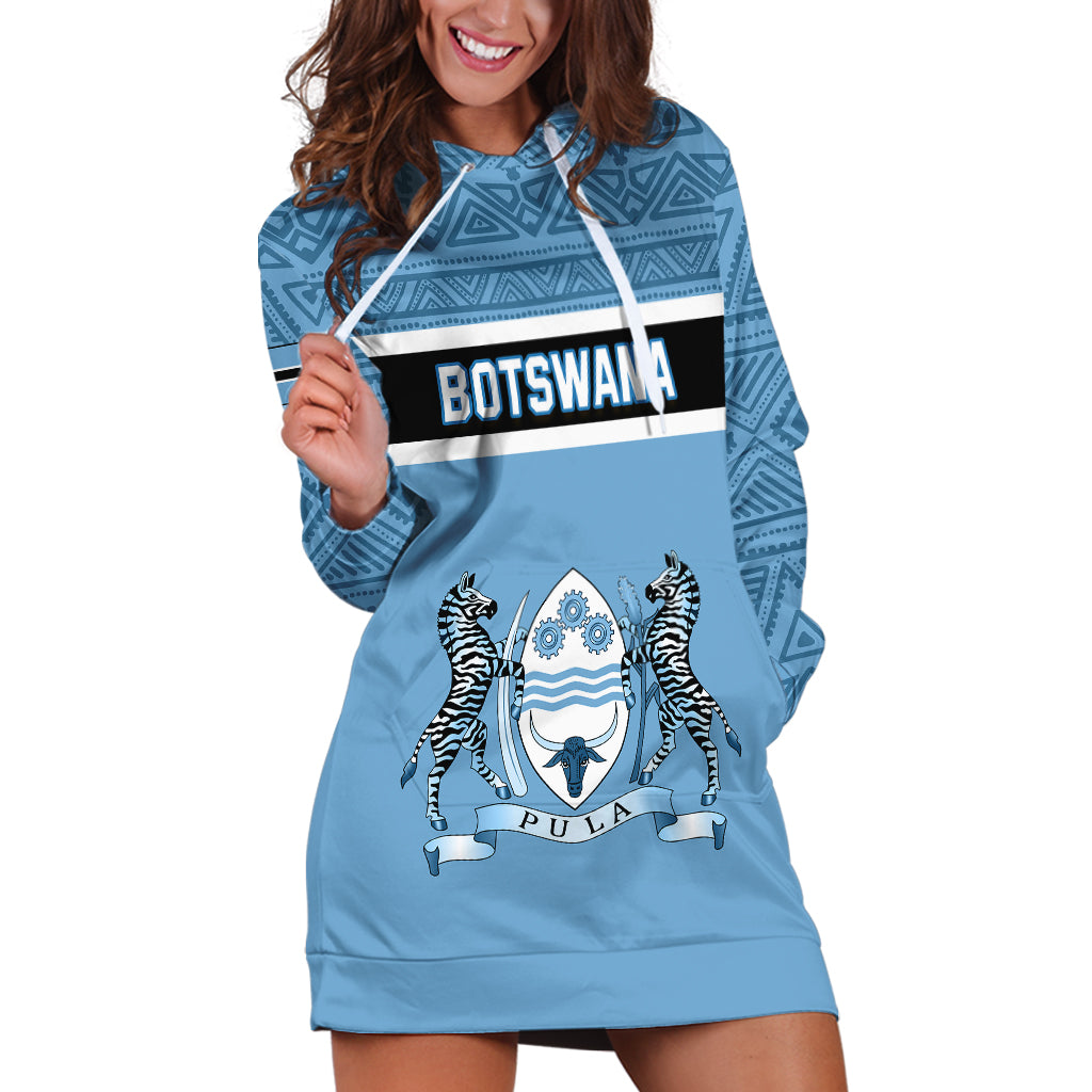 Botswana Hoodie Dress Tswana Pula African Pattern - Shopicos