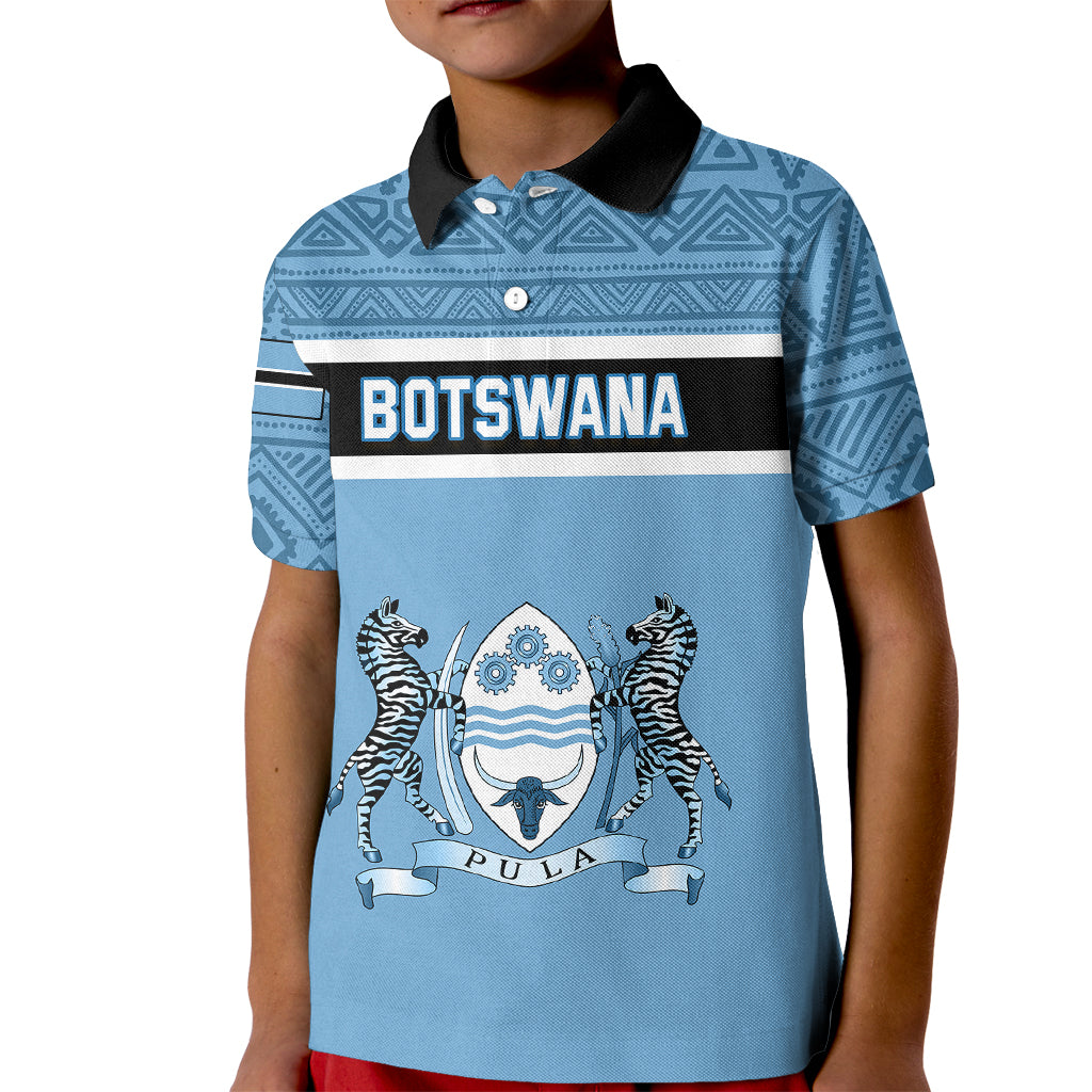 Botswana Kid Polo Shirt Tswana Pula African Pattern - Shopicos