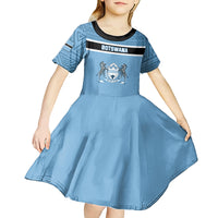 Botswana Kid Short Sleeve Dress Tswana Pula African Pattern - Shopicos
