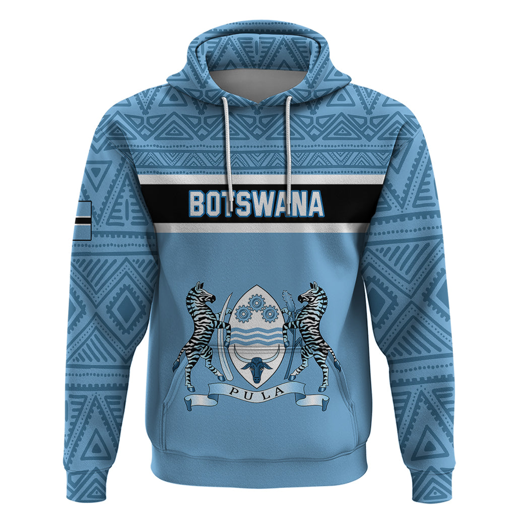 Personalised Botswana Hoodie Tswana Pula African Pattern - Shopicos