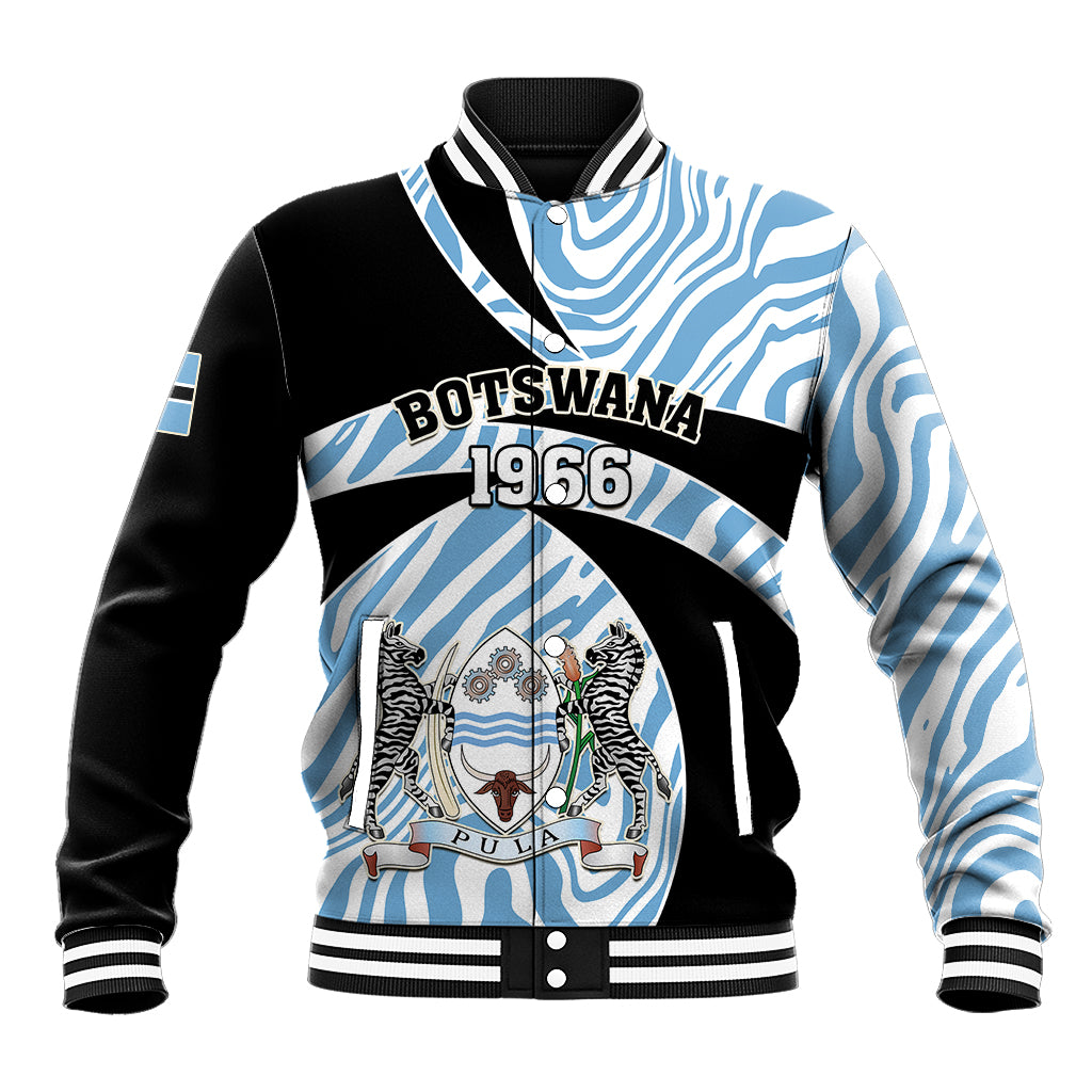 Botswana Independence Day Baseball Jacket Lefatshe la Botswana Zebra Pattern - Shopicos