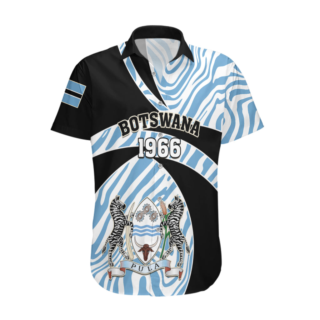 Botswana Independence Day Hawaiian Shirt Lefatshe la Botswana Zebra Pattern - Shopicos